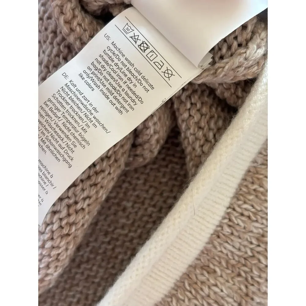 Cupshe Knit Coverup Women’s Small Beige Comfy Swim Beach Relaxed Fit